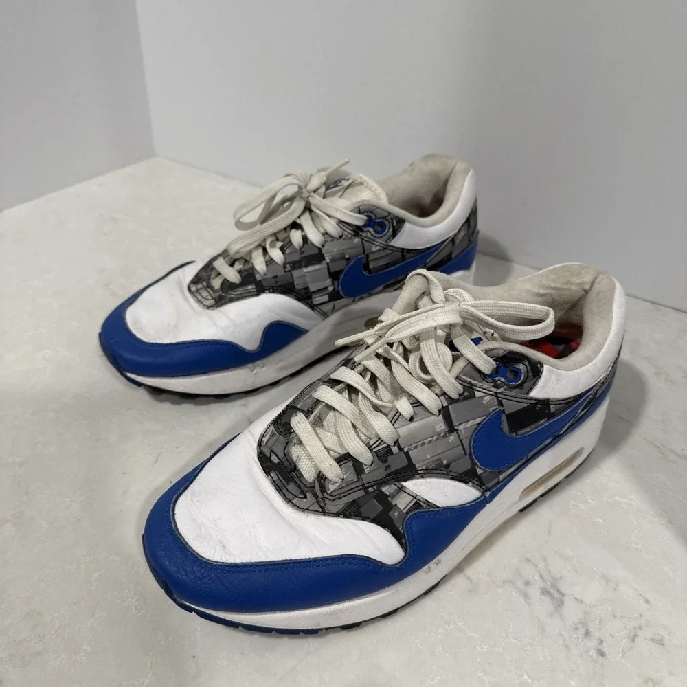 Nike Air Max 1 Anniversary Game Royal 908375-102 White Blue Men's Size 8.5 OG